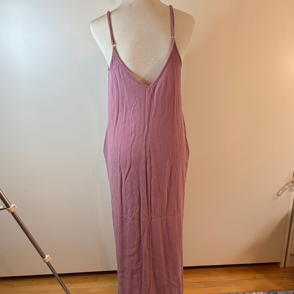 Lovestitch Pink Crinkle Maxi Dress with Pockets | s/m - Picture 3 of 6